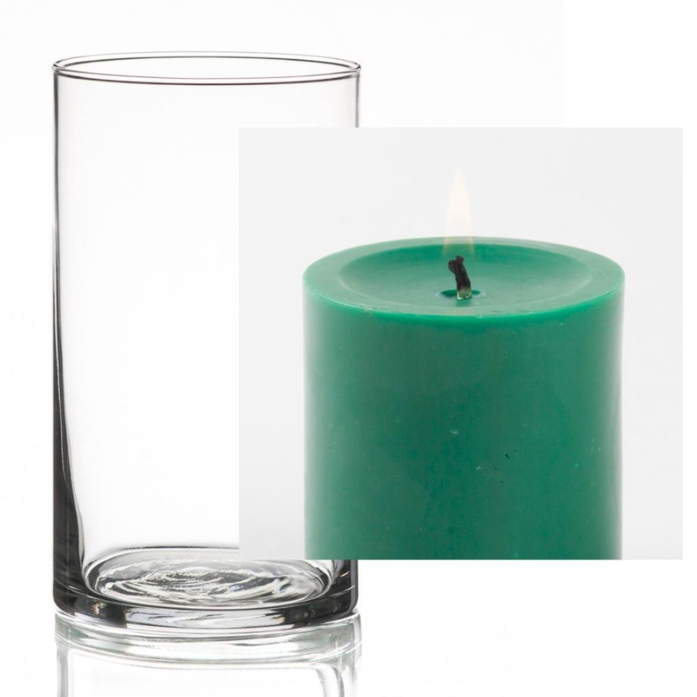 Richland Pillar Candle 3" & Eastland Cylinder Holder 6" Set of 12 - view 11