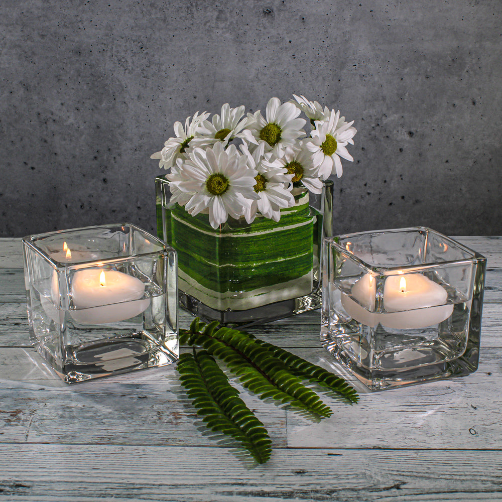 Richland Square Glass Cube Vase 4" - view 2