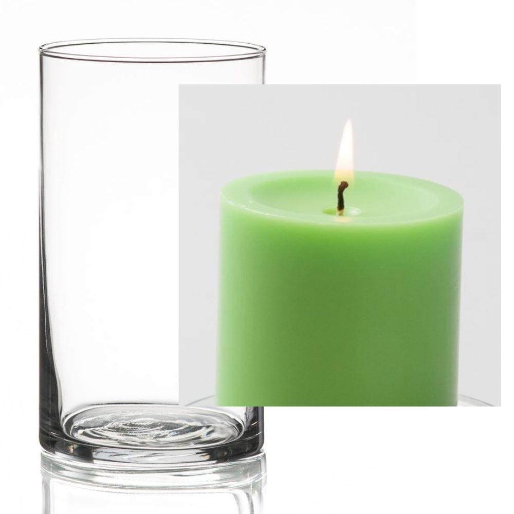 Richland Pillar Candle 3" & Eastland Cylinder Holder 6" Set of 12 - view 10