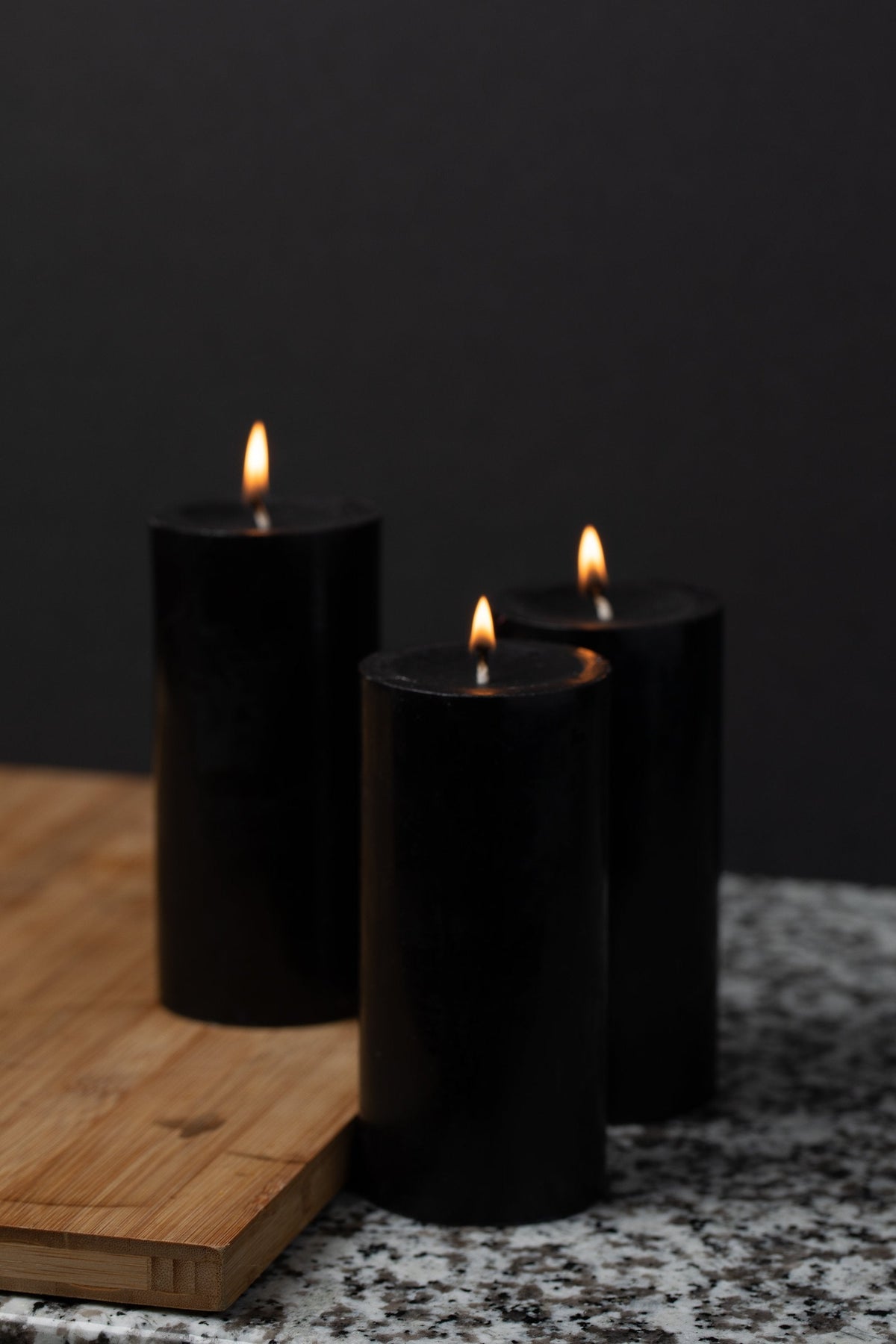 Richland Pillar Candle 3"x6" Black