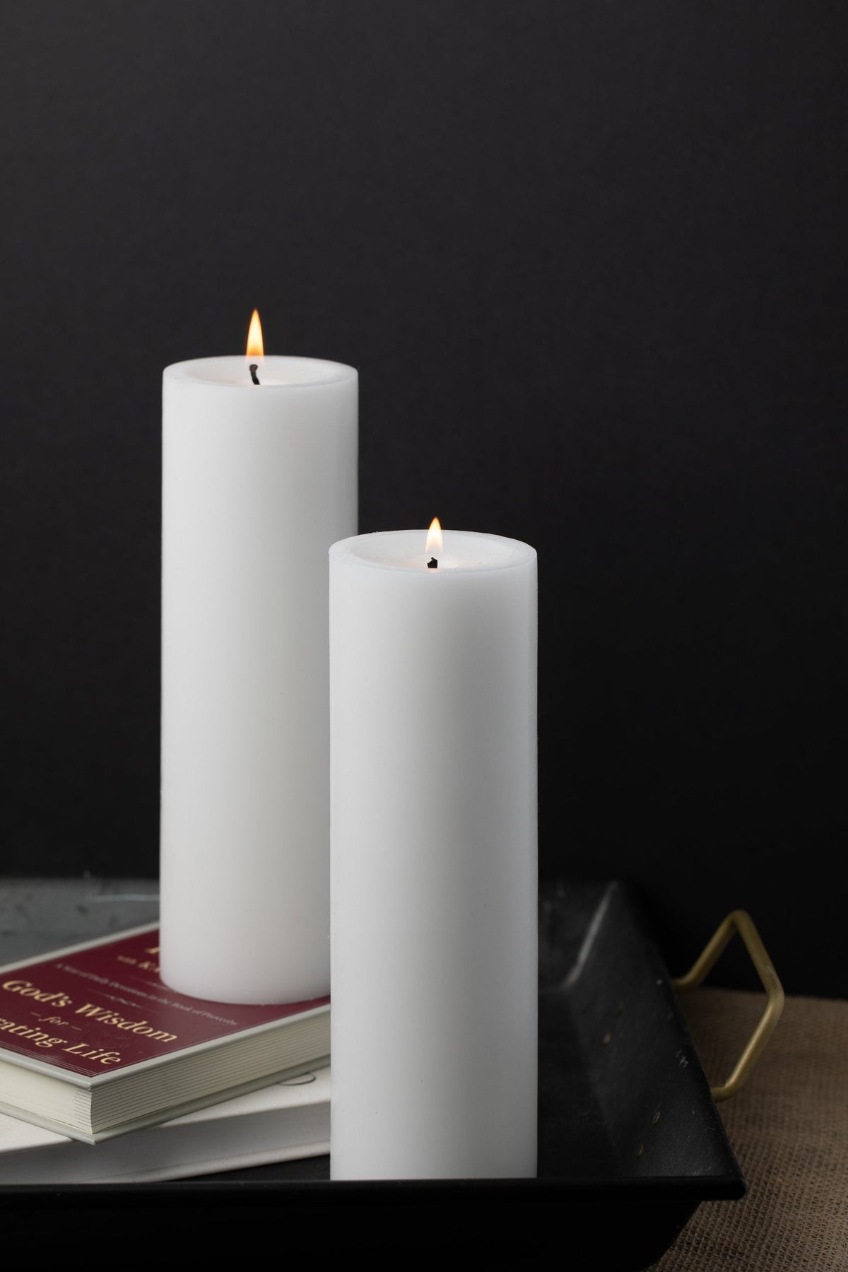 Richland Pillar Candle 3"x9" White - view 2