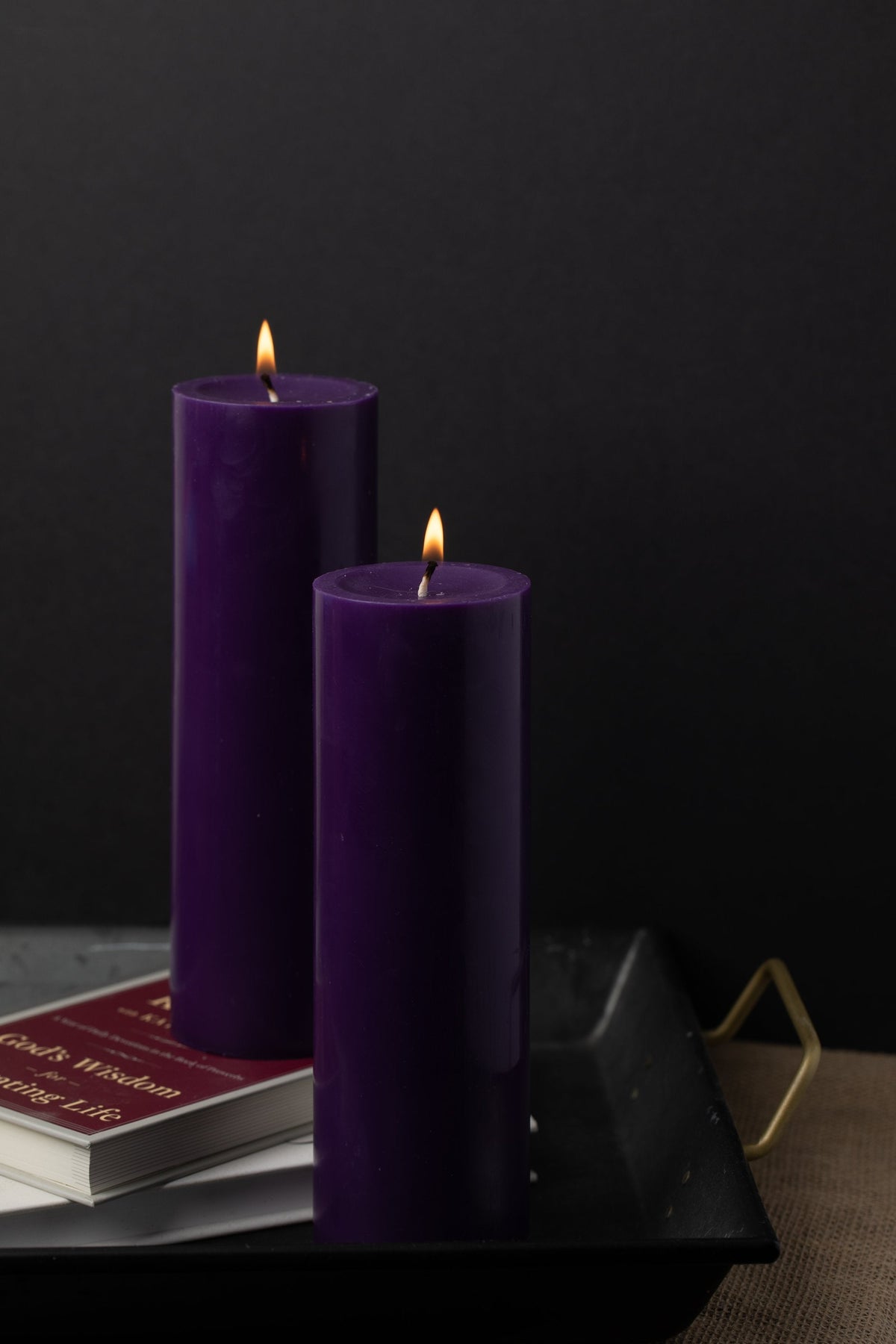 Richland Pillar Candle 3"x9" Purple - view 2