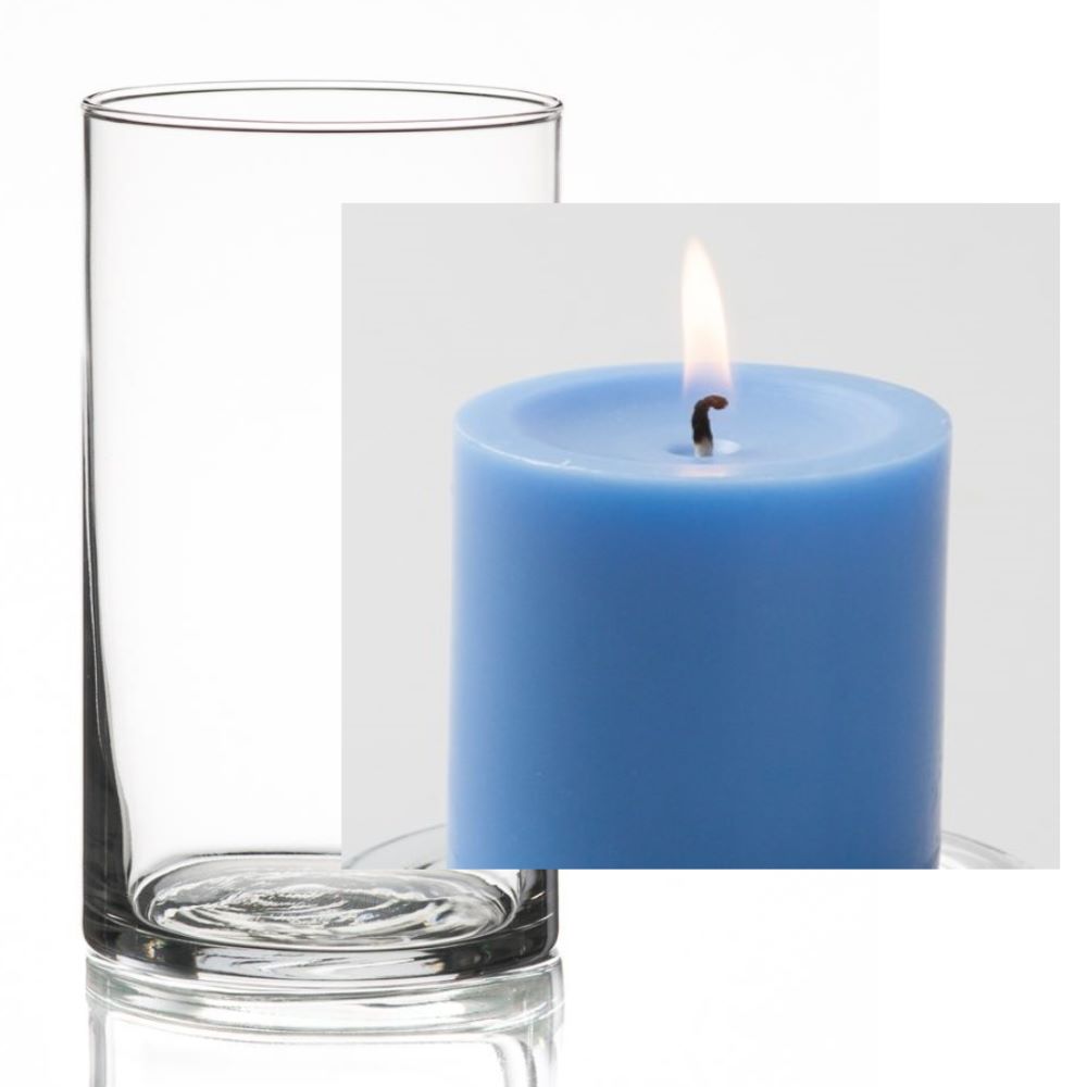 Richland Pillar Candle 3" & Eastland Cylinder Holder 6" Set of 12 - view 8