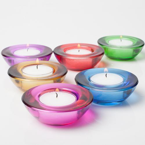 red chunky tealight candle holder sample pack - view 1