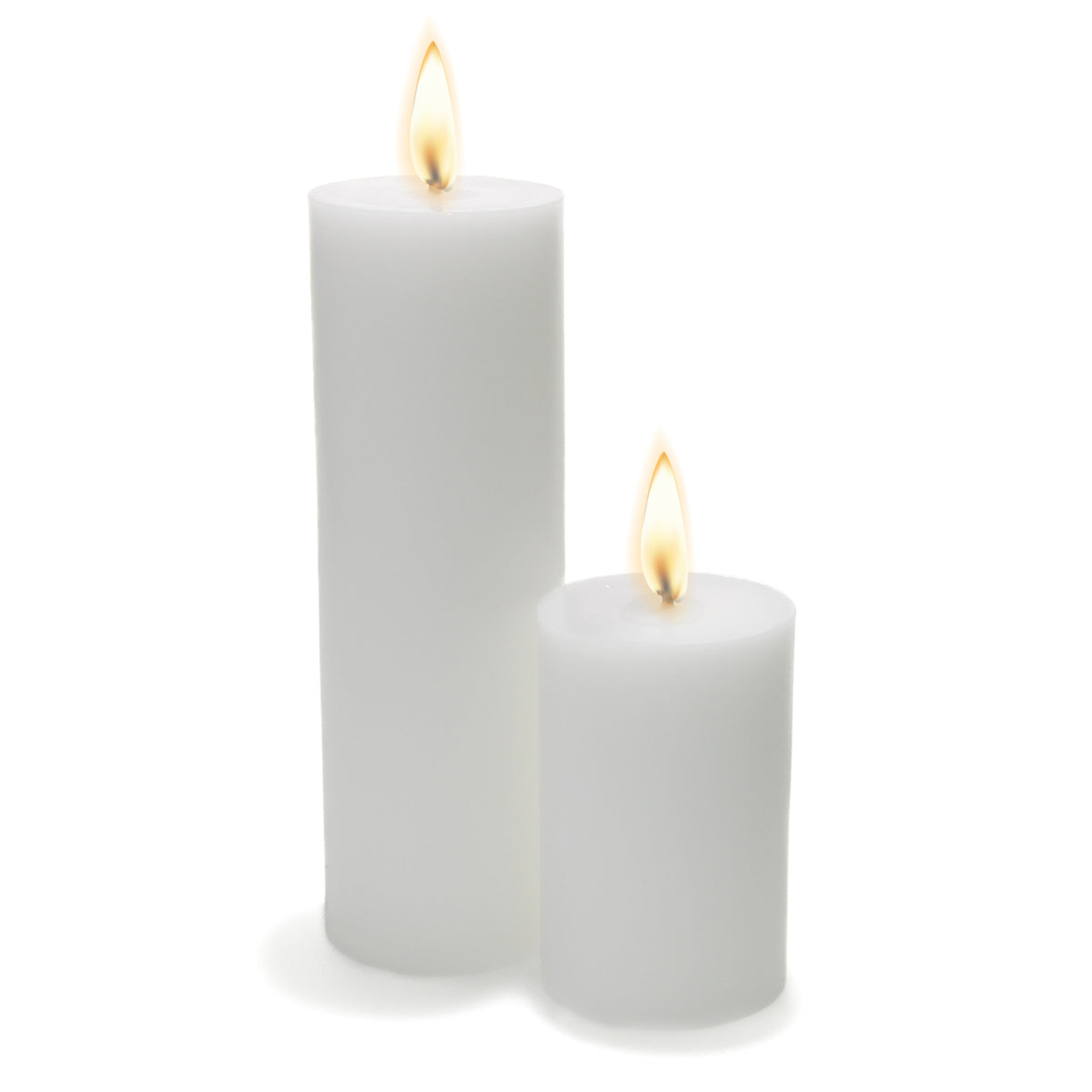 Richland Pillar Candles 2" x 3" & 2" x 6" White - view 1