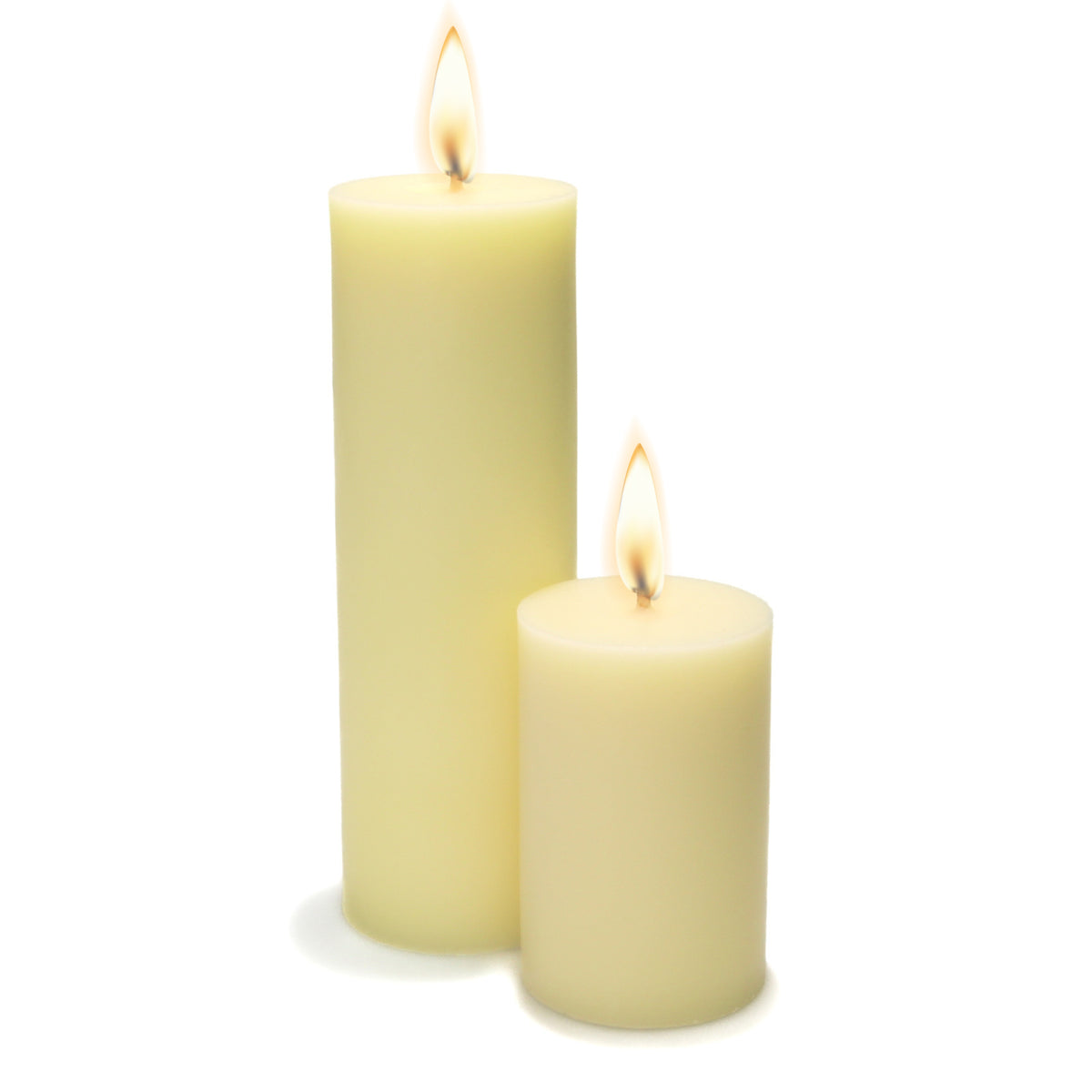 Richland Pillar Candles 2" x 3" & 2" x 6" Ivory - view 3