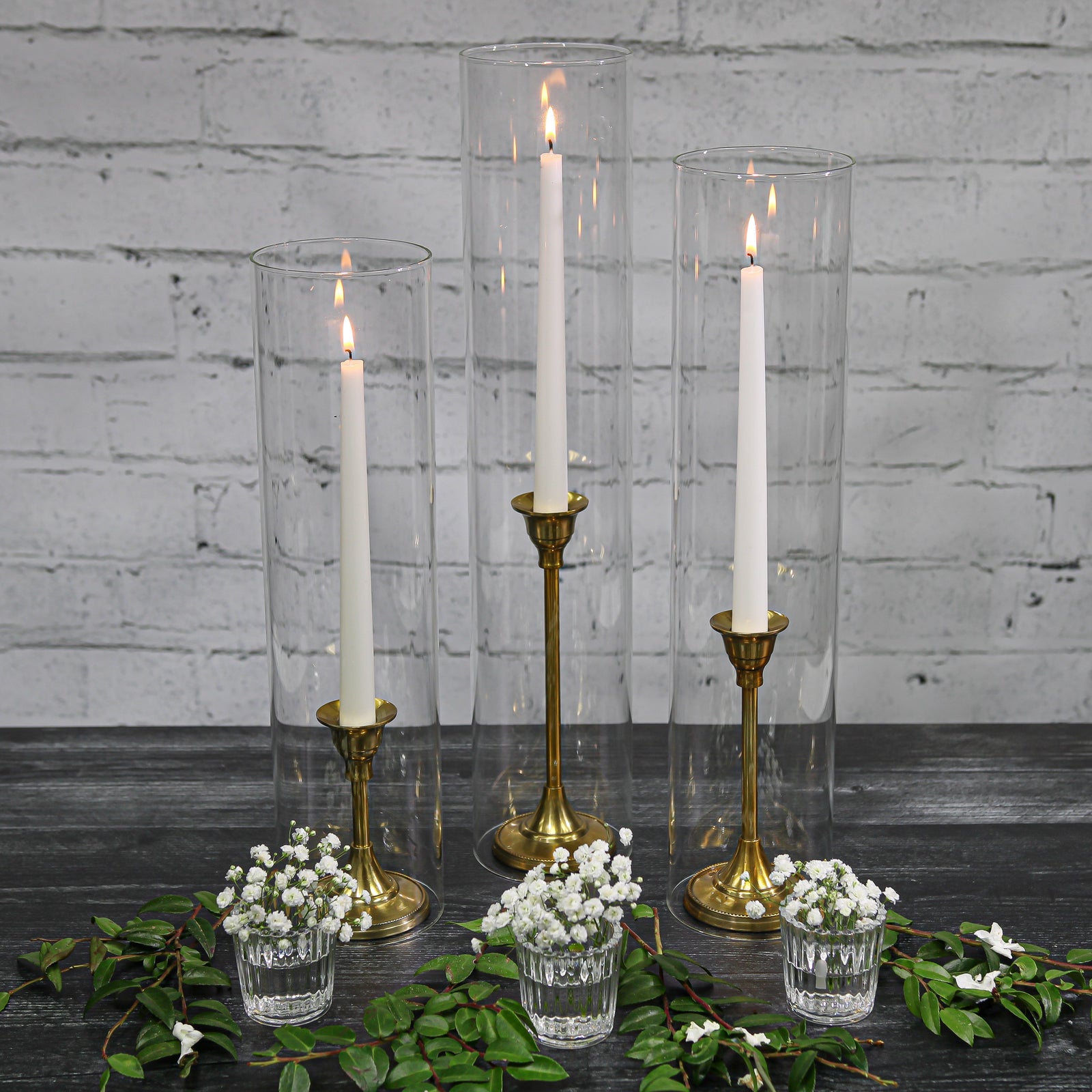 Richland Glass Chimney Candle Shade 16", 18" & 20" Set of 3| 