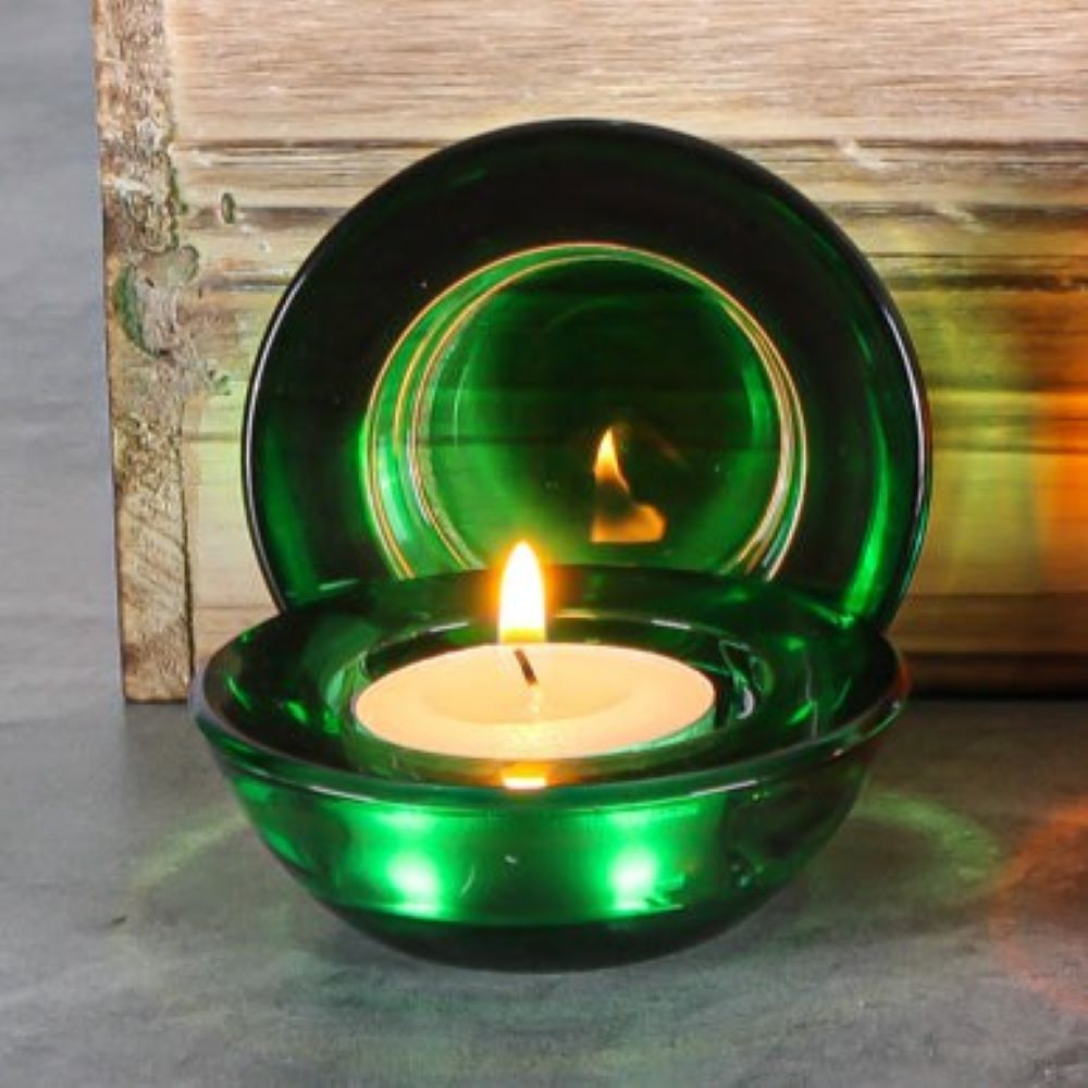 Eastland Chunky Tealight Candle Holder Green| 1423_12