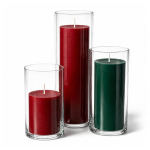 16 of 16: Richland Slim Pillar Candles & Cylinder Vases Set of 36