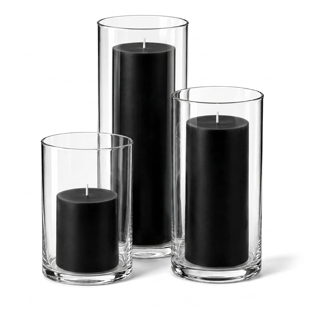 Richland Pillar Candles & Cylinder Vases Set of 3| VASE_CA...