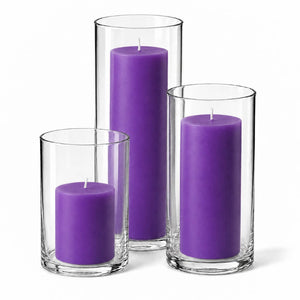 13 of 15: Richland Pillar Candles & Cylinder Vases Set of 3