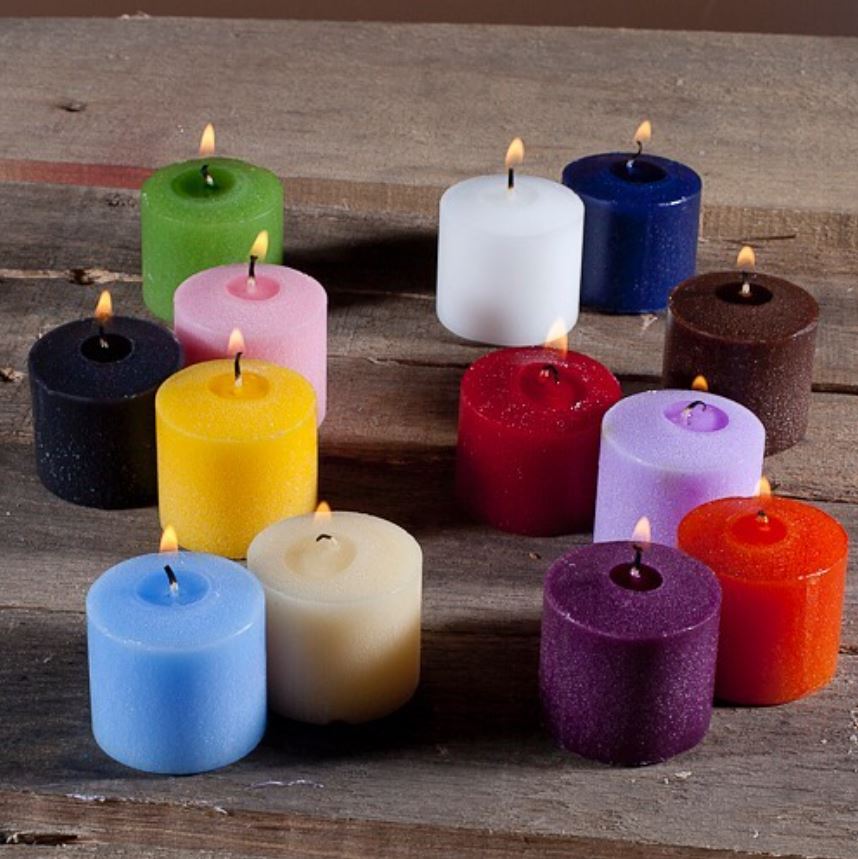 set of 288 assorted 10 hour scented richland votive candles| 