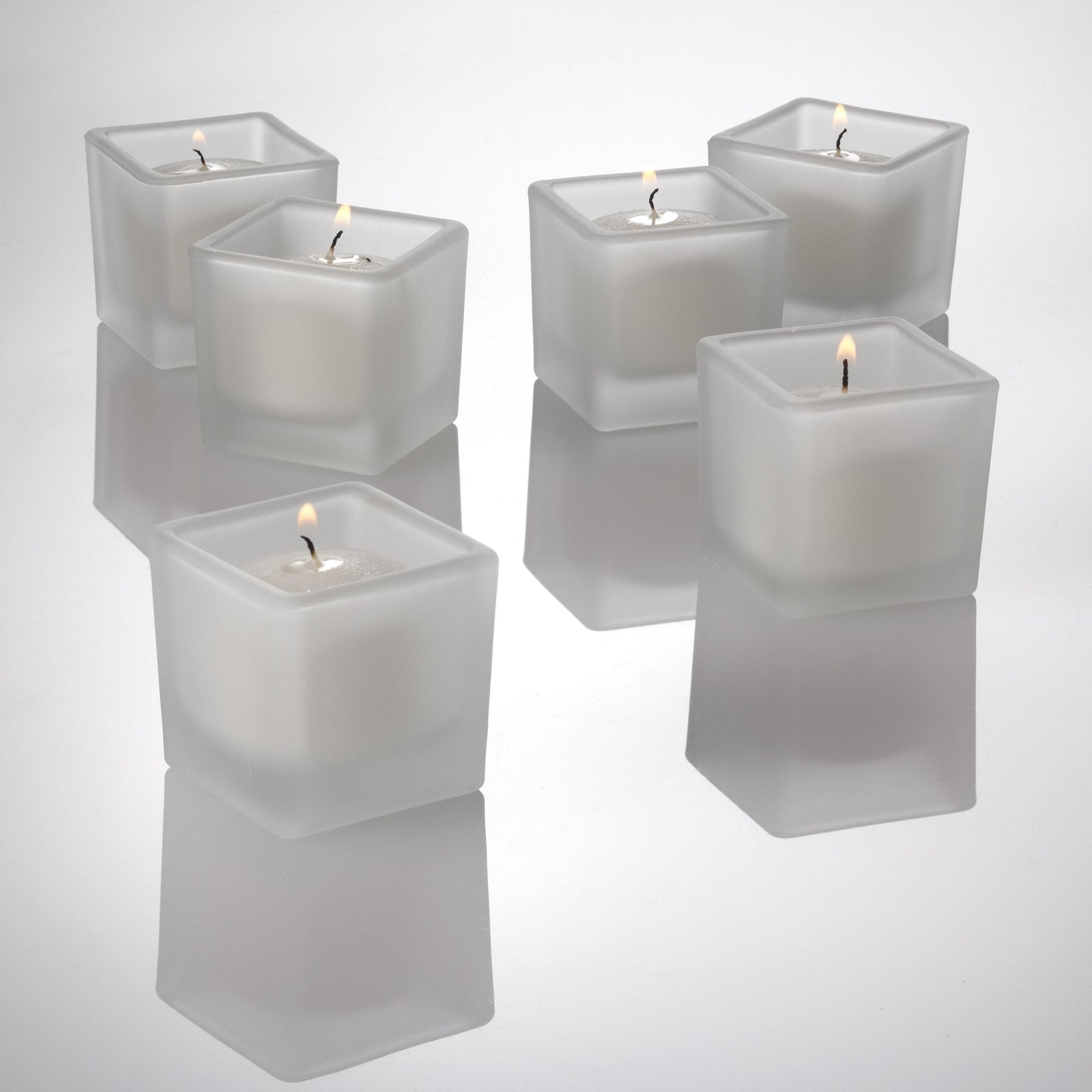 eastland square votive candle holder frosted set of 12| 1151_12