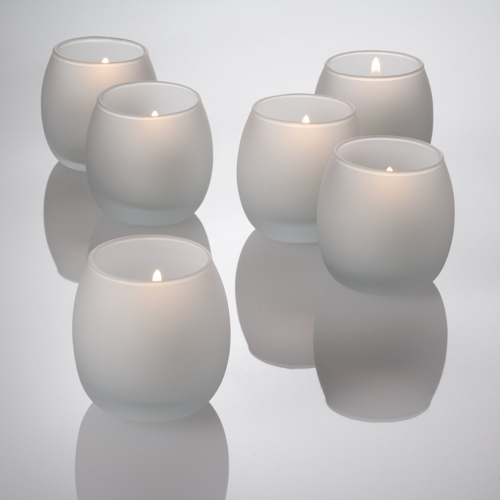 eastland petite hurricane votive candle holder frosted set of 12| 1161_12