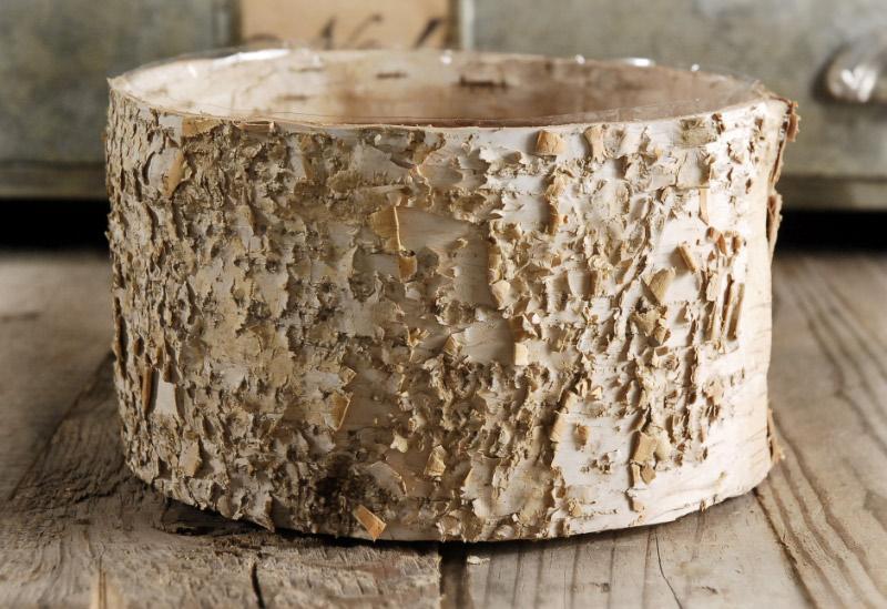 birch bark pots round 7 5 x 4| 