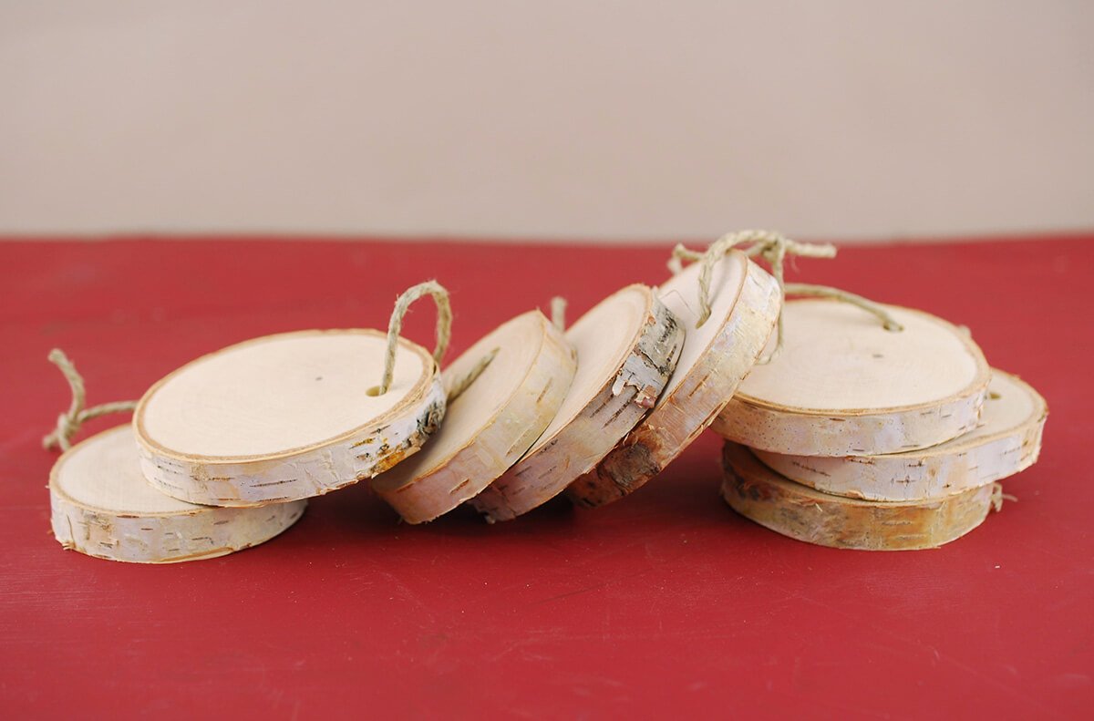 8 Birch 3" Round Hanging Tags  (Pack of 8) - view 2