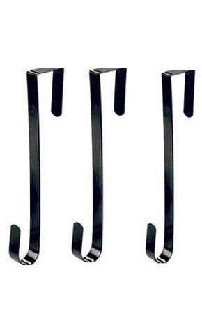 3 Black Metal Wreath Hanger Over the Door, 12 Inch| 36202_06