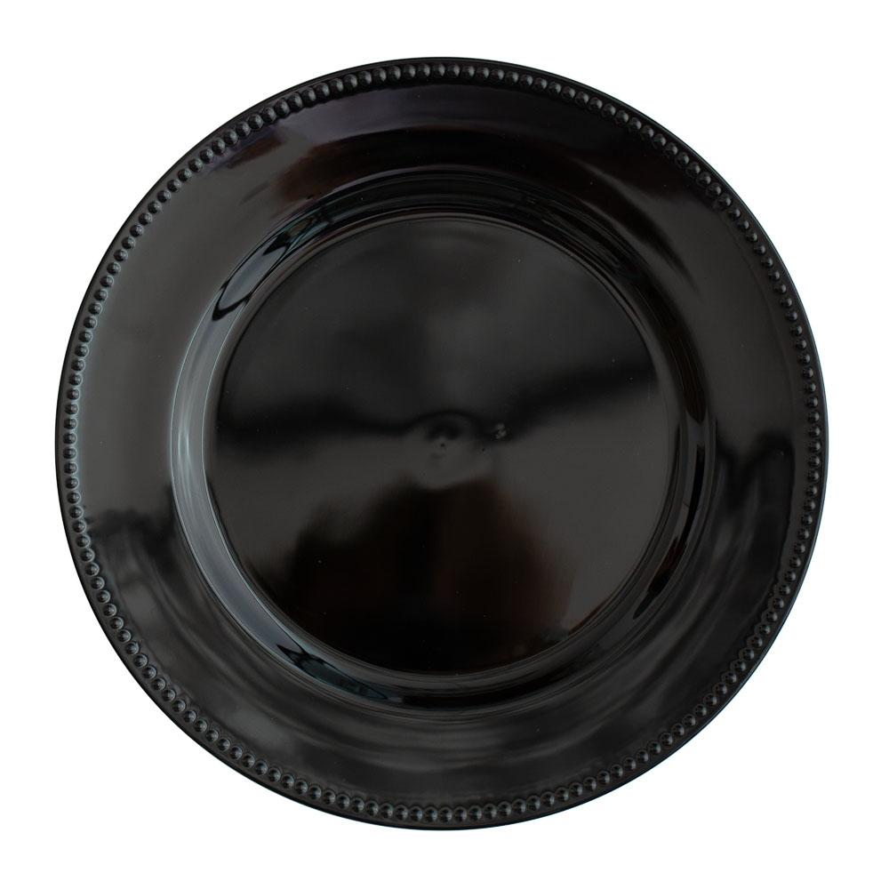 richland beaded charger plate 13 black set of 24 - view 1