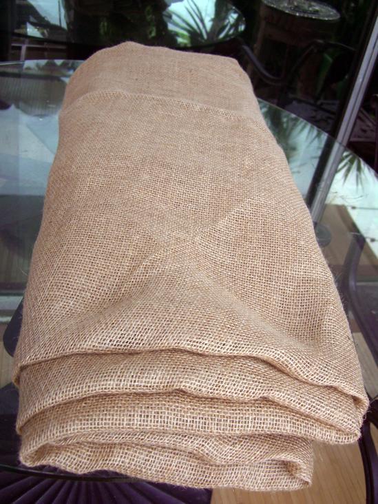 Square Burlap Table Cloth Hemmed  80 x 80