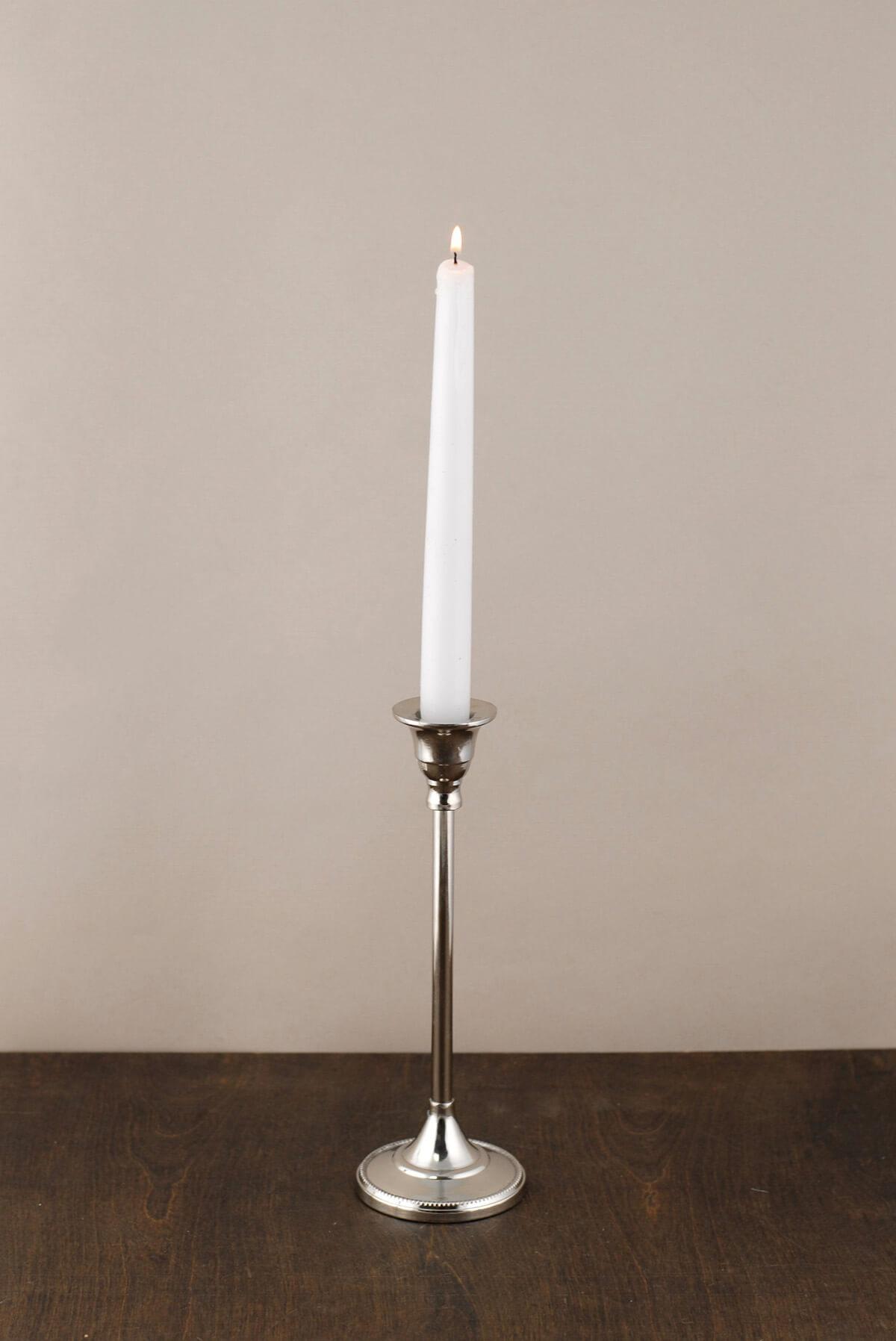 candlestick silver 9in - view 1