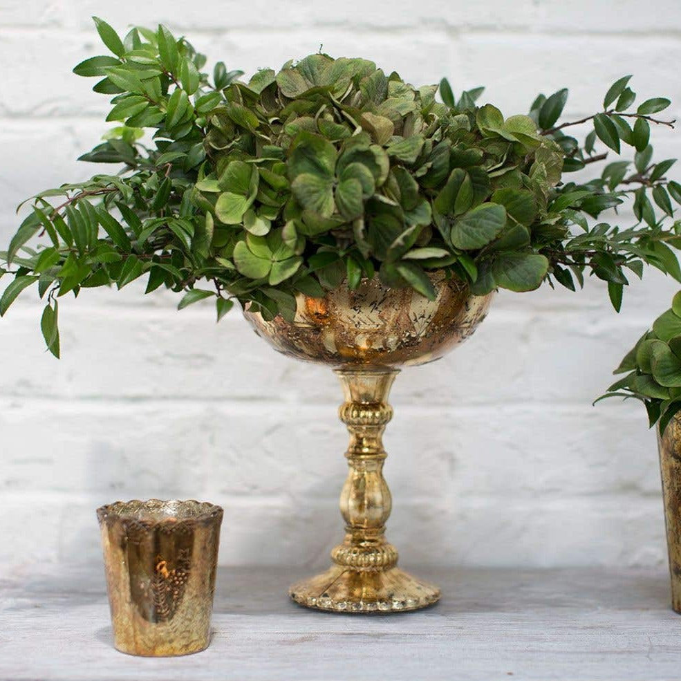 Desiray Glass Compote 9.5" Gold - view 3