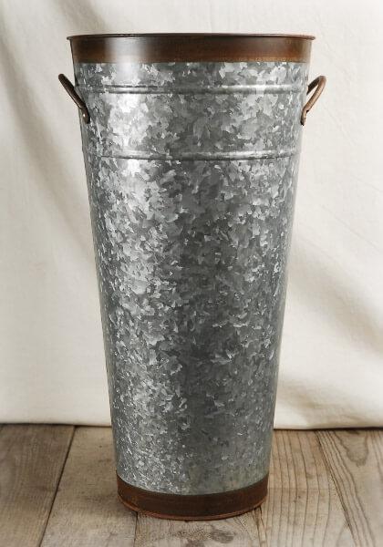 two tone 18 flower market buckets with handles| 