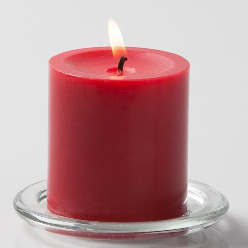 Richland Pillar Candles 3"x3" Red Set of 24