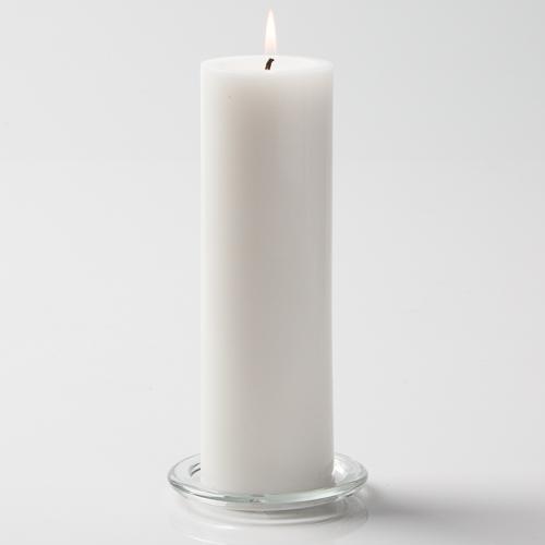 Richland Pillar Candle 9" & Eastland Square Holder 12 inch Set of 12| 