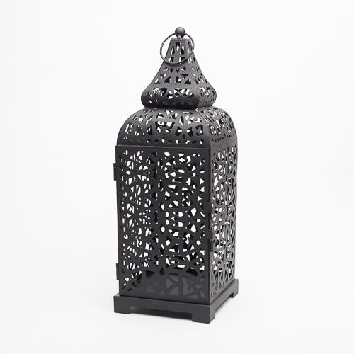 richland black moroccan temple metal lantern - view 3