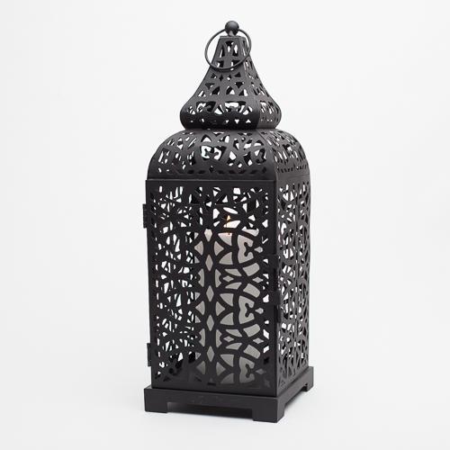 richland black moroccan temple metal lantern - view 6
