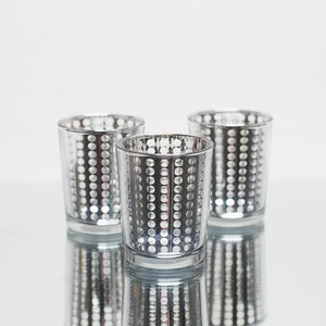 3 of 3: richland silver dotted glass holder small 72