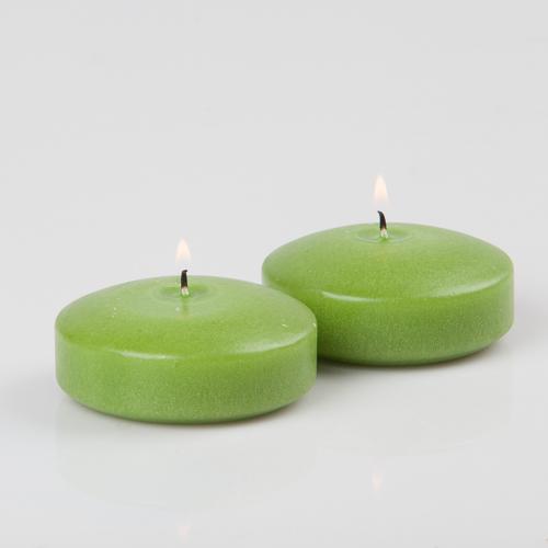 richland floating candles 3 green set of 24| 6050_24