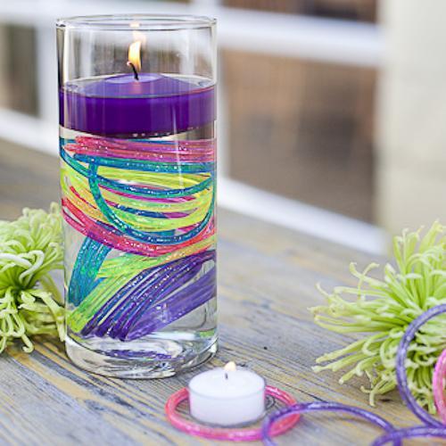 richland floating candles 3 purple set of 12