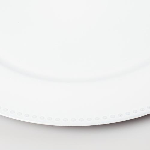 richland beaded charger plate 13 white set of 48 - view 4