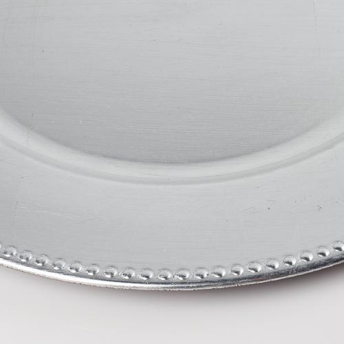 richland beaded charger plate 13 silver set of 24 - view 4