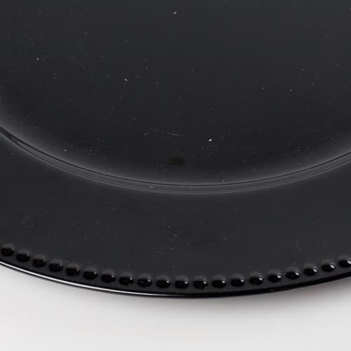 richland beaded charger plate 13 black set of 24 - view 3