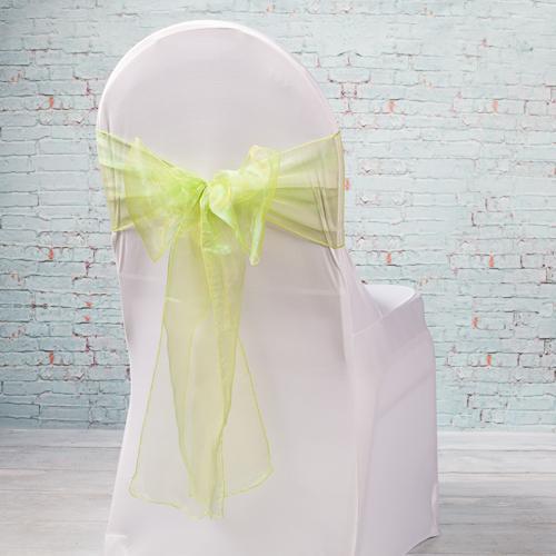 Richland 7"x108" Sage Organza Chair Sash Set of 10