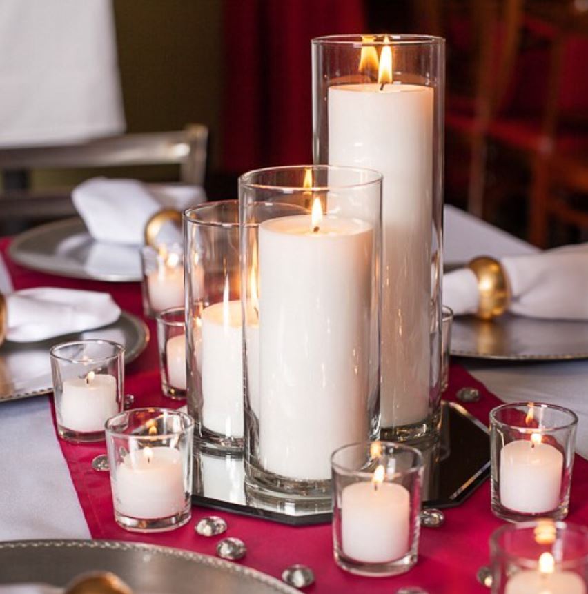 Eastland Cylinder Pillar Candle Holders 6" , 7.5" & 10.5" Set of 3 - view 4