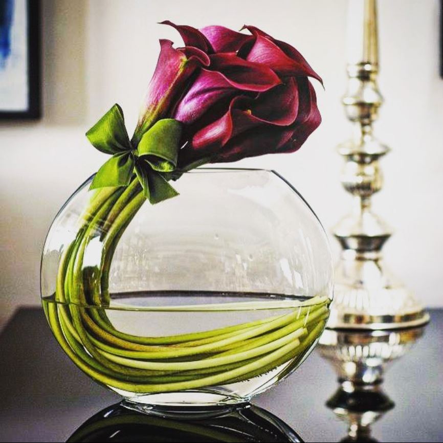 Round Glass Vase 10in| 