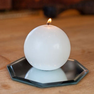 Richland Sphere Candle 3" White Set of 12