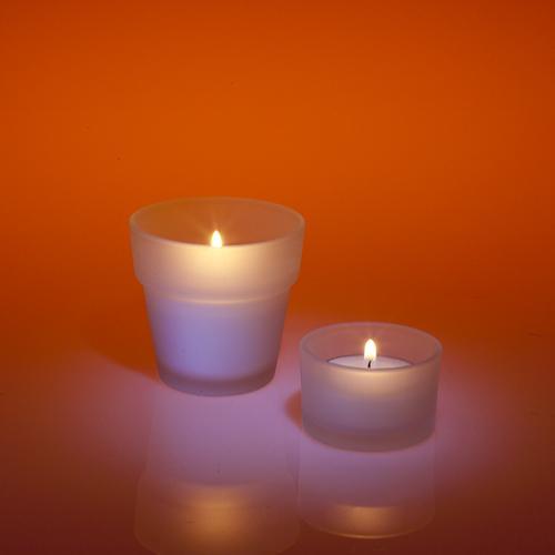 eastland flowerpot votive candle holder frosted set of 12| 