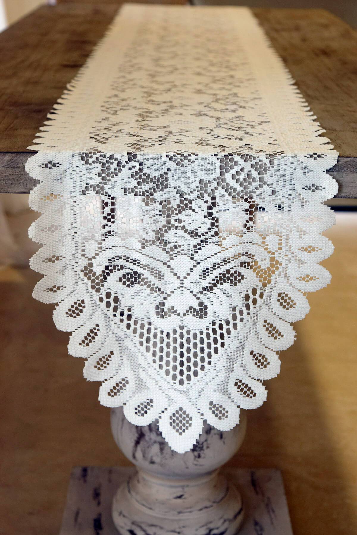 Lace Table Runners Ivory 13" x 120in - view 1