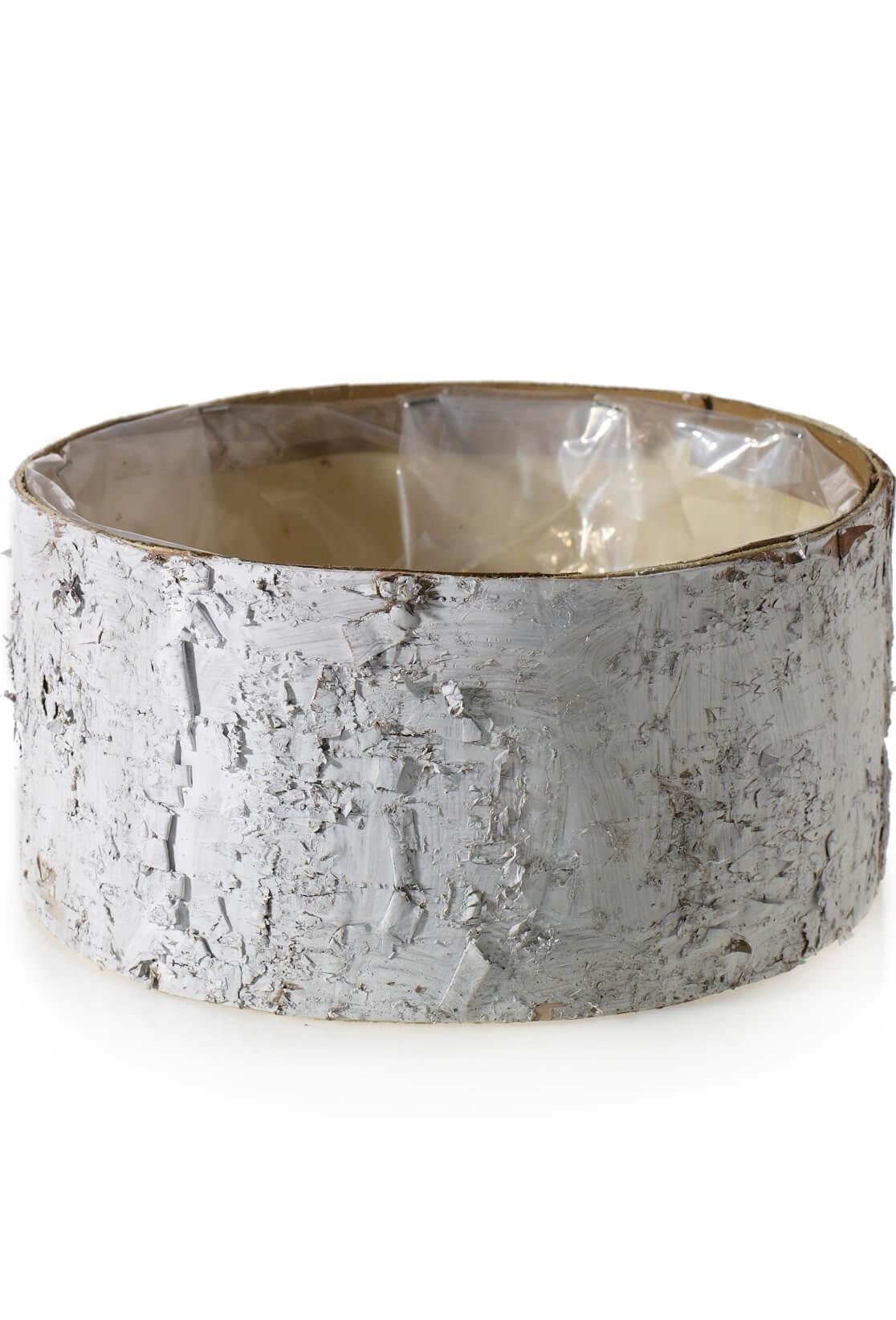 white birch bark bowl vase 10x4 7| 