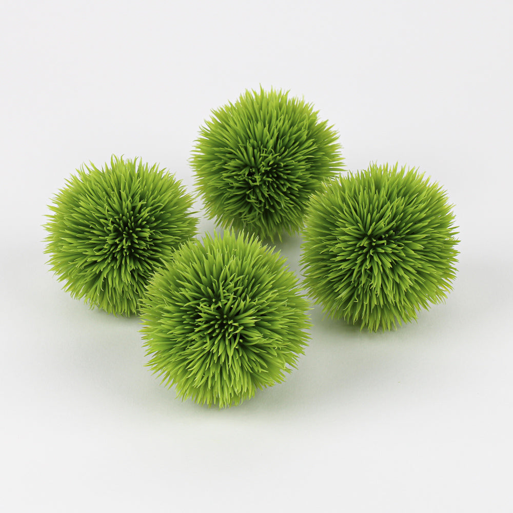 4 Green Allium Grass Balls 2.5in