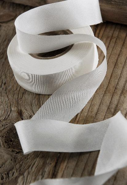 100% Silk Wedding Ribbon White 1" x 38 yds