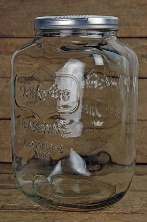 two gallon yorkshire glassware mason jar