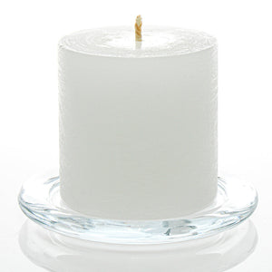 Richland Rustic Pillar Candle 3"x 3" White Set of 12