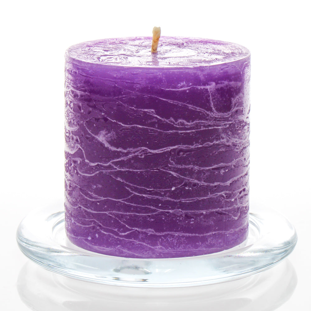 Richland Rustic Pillar Candle 3"x 3" Lavender