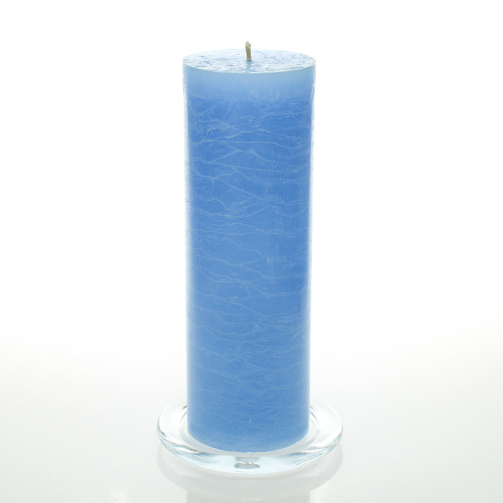 Richland Rustic Pillar Candle 3"x 9" Light Blue Set of 24