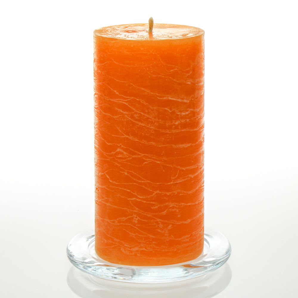 Richland Rustic Pillar Candle 3"x 6" Orange